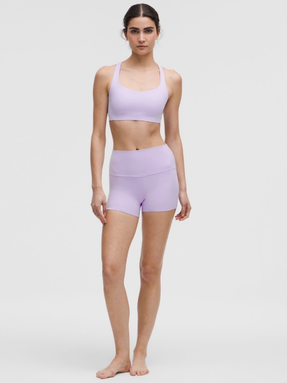 LULULEMON | Light Purple Align High-rise 4” Shorts